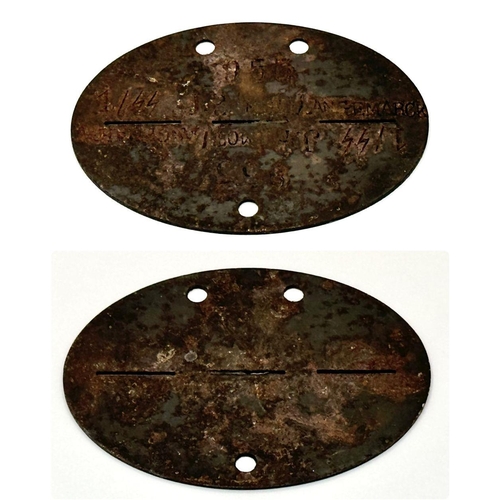 801 - A WW2 Waffen SS Steel Dog Tag.