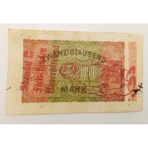 890 - 3rd Reich Anti-Semitic Inflation Money. A real note with Nazi printed Nazi Propaganda on it.