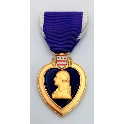 896 - A Vietnam War Era Purple Heart in original case. The ribbon bar is missing as it would have been on ... 