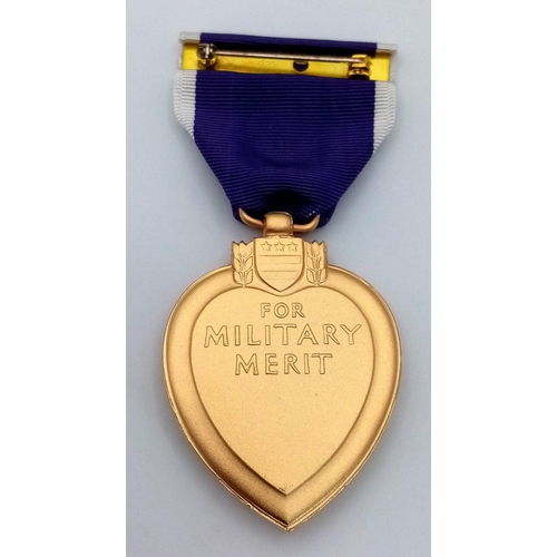 896 - A Vietnam War Era Purple Heart in original case. The ribbon bar is missing as it would have been on ... 