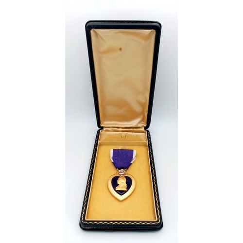 896 - A Vietnam War Era Purple Heart in original case. The ribbon bar is missing as it would have been on ... 