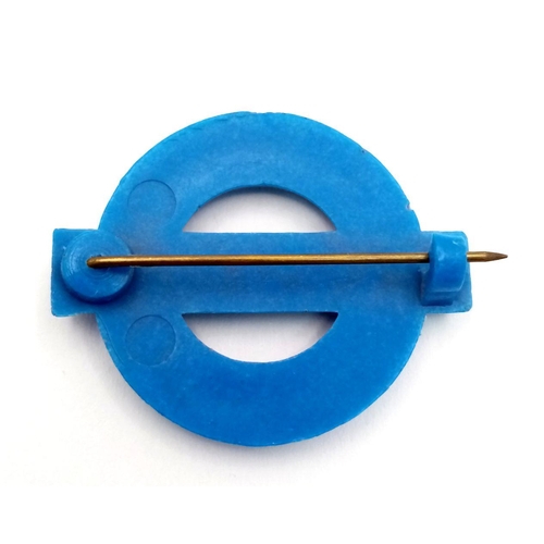 911 - A WW2 British Home Front Heat & Light Fuel Watchers Plastic (Cellulose Acetate Blue Badge.