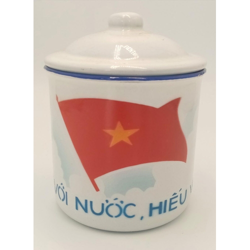 944 - An Original 1960sNorth Vietnamese Army Enamel Rice Cup.