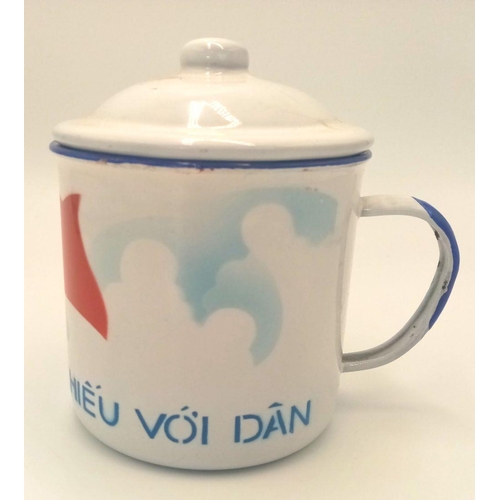 944 - An Original 1960sNorth Vietnamese Army Enamel Rice Cup.