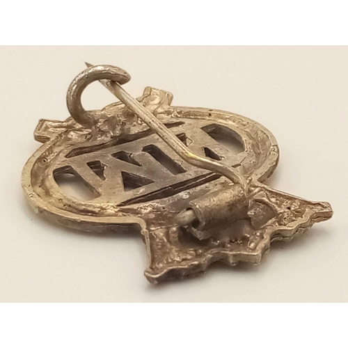 964 - A WW2 Silver Merchant Navy Lapel Pin.