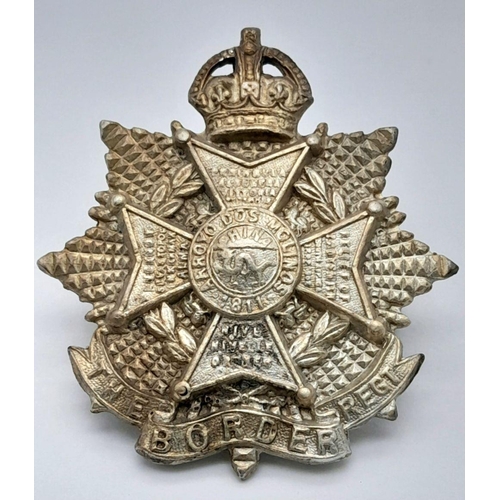 971 - A WW2 “P” Marked Silver Plated Nco’s Border Reg Cap Badge.