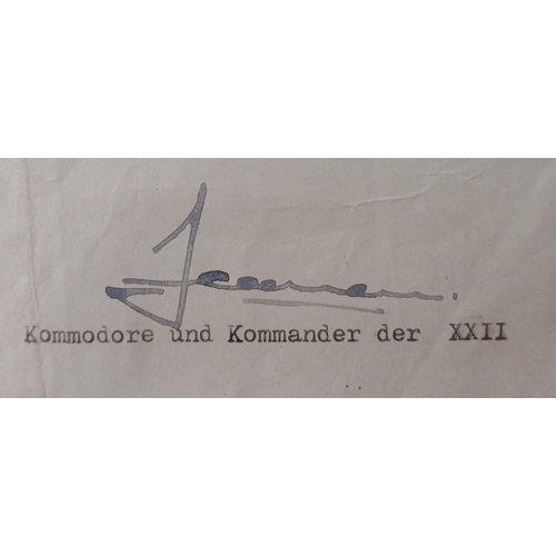 1071 - A Re-enactors 3rd Reich Das Deutesch Kruez in Gold Certificate, (German Cross in Gold) Circa about 1... 