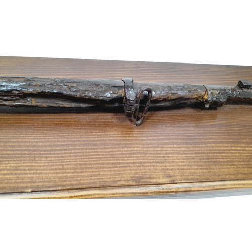 343 - A Crimean War Era Relic Mounted Enfield 1856 Muzzle Loading Rifle. Mounted on a wood. Exact find loc... 