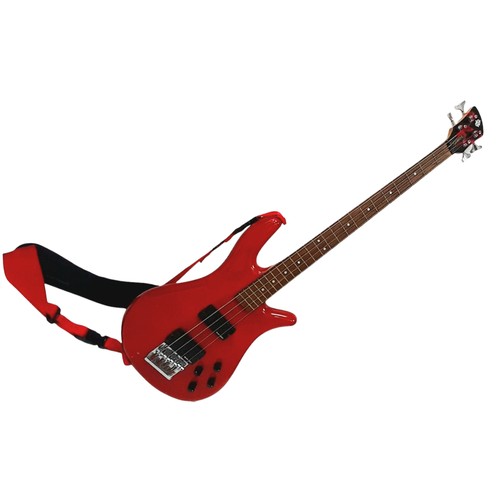 220 - A Spector EMG - SSD Four String Bass Red Guitar. In fair/good condition but please see photos. No am... 