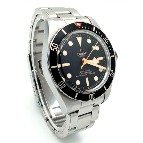 72 - A Tudor Black Bay Automatic Gents Watch. Model - 79030n. 2021. Stainless steel bracelet and case - 3... 