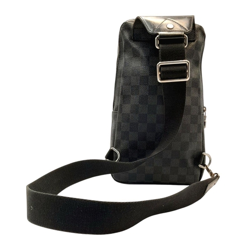 271 - A Louis Vuitton Damier Graphite Sling Bag. Coated canvas exterior and silver-tone hardware, adjustab... 