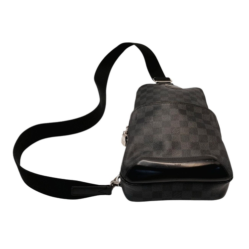 271 - A Louis Vuitton Damier Graphite Sling Bag. Coated canvas exterior and silver-tone hardware, adjustab... 