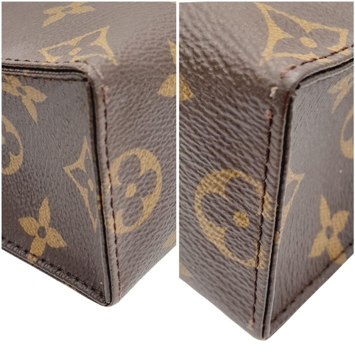 283 - A Louis Vuitton Monogram Toiletry Pouch. Brown LV monogram on toile coated canvas exterior, gold-ton... 