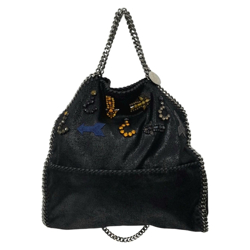 2 - A Stella McCartney Black Fallabella Chain Link Bag. Colourful stud exterior. Spacious rose coloured ... 