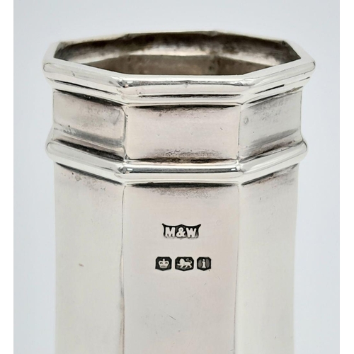 70 - Antique MAPPIN and WEBB SILVER SUGAR SHAKER. Large Lighthouse shape. Clear hallmark for Mappin and W... 