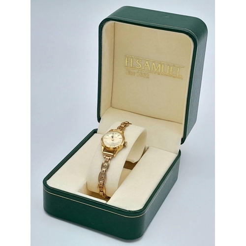 704 - A Vintage Ladies Gold Tone Everite Quartz Watch. 17mm Case. New Battery Fitted October 2024. Complet... 