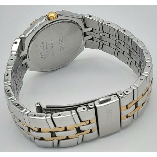 711 - Men’s Two Tone, B-Metal, Seiko Quartz Date Watch. 37mm Case. New Battery Fitted October 2024.