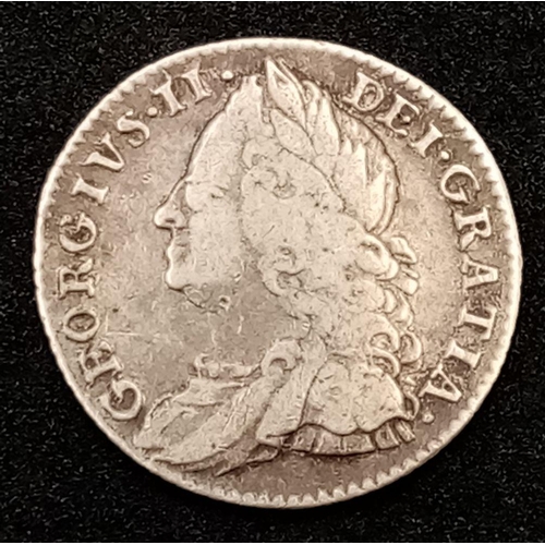 760 - A George II Silver 1758 Sixpence Graded Very Fine on the Sheldon Scale. Clear Detail. 2.93 Grams