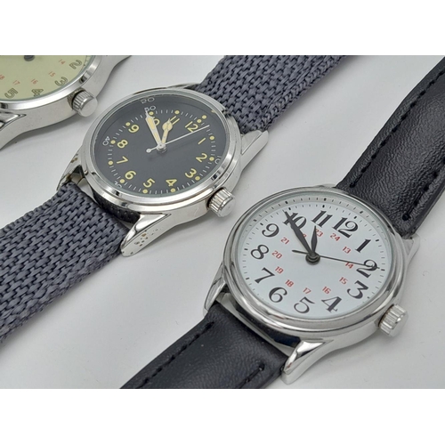 781 - Four Military design Naval Diver Quartz Watches Comprising; 1)French Navy Diver, 2)United States Nav... 