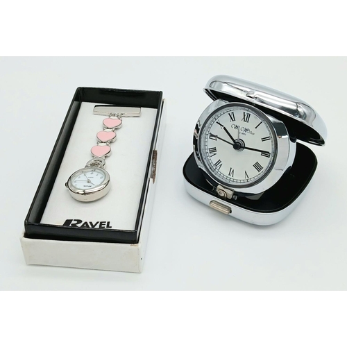 845 - A Parcel of Two Quartz Time Pieces Comprising; 1) A Ravel, Heart Design Brooch Pendant Watch. 22mm C... 