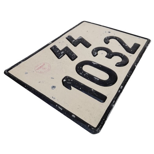 545 - A Movie Prop All Metal Waffen SS Number Plate.