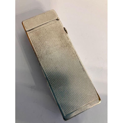 630 - Vintage DUNHILL SILVER PLATED LIGHTER. vintage condition ,signs of use.af. UK MAINLAND SHIPPING ONLY... 