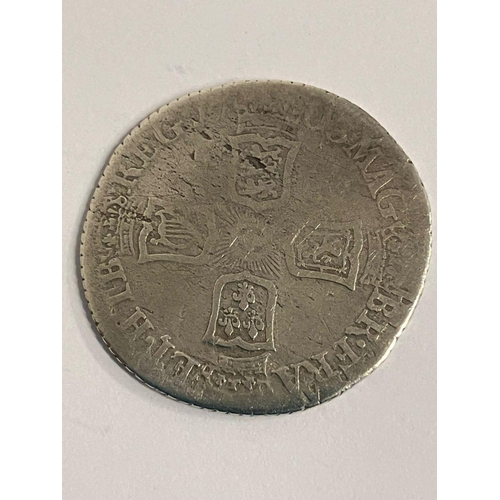 686 - 1703 QUEEN ANNE SILVER ‘VIGO’ SIXPENCE. Fair/fine condition. Please see pictures.