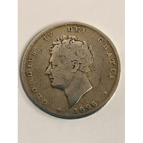 714 - 1826 GEORGE IV SILVER SHILLING. Fair/fine condition.