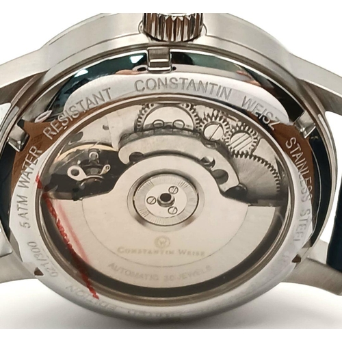 299 - A Men’s Limited Edition (No. 21 of 300), Constantin Weisz Automatic, Skeleton Back Watch Model 19A46... 