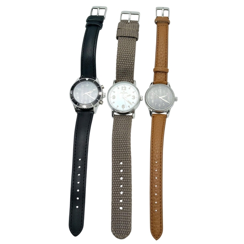 732 - Three Military Design Pilots Homage Quartz Watches Comprising; 1) Norwegian Airman. 2) Canadian Air ... 