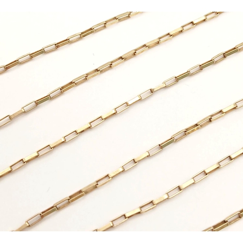 609 - Classic 9 carat GOLD CHAIN LINK NECKLACE. Having attractive open square links. Please see pictures. ... 