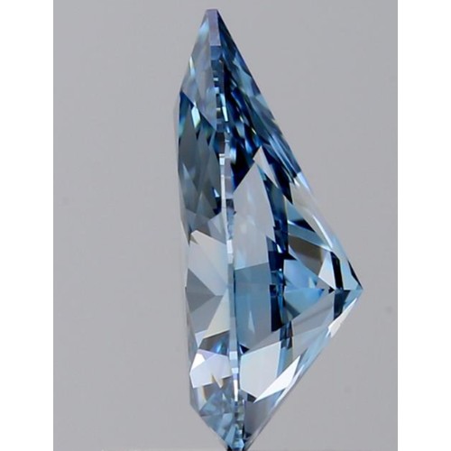 443 - 1.01CT PEAR SHAPED LAB-GROWN BLUE DIAMOND, COLOUR FANCY VIVID BLUE, CLARITY VS1. COMES WITH IGI CERT... 