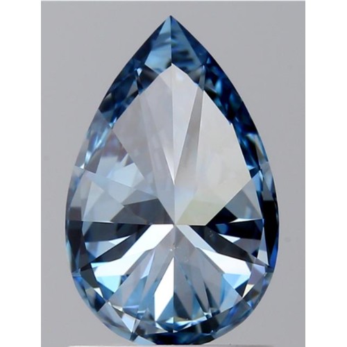 443 - 1.01CT PEAR SHAPED LAB-GROWN BLUE DIAMOND, COLOUR FANCY VIVID BLUE, CLARITY VS1. COMES WITH IGI CERT... 