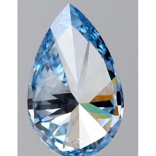 541 - 1.25CT PEAR SHAPED LAB-GROWN BLUE DIAMOND, COLOUR FANCY VIVID BLUE, CLARITY VS1.  COMES WITH IGI CER... 