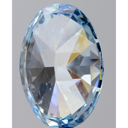 548 - 3.22CT OVAL SHAPED LAB-GROWN BLUE DIAMOND, COLOUR B, CLARITY VS2. COMES WITH IGI CERTIFICATE. MEASUR... 