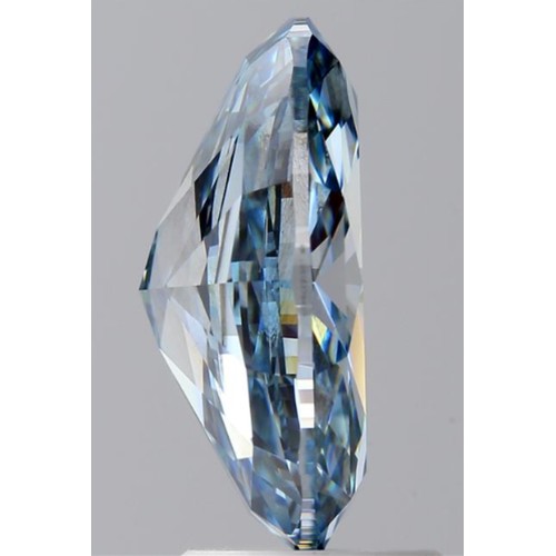 548 - 3.22CT OVAL SHAPED LAB-GROWN BLUE DIAMOND, COLOUR B, CLARITY VS2. COMES WITH IGI CERTIFICATE. MEASUR... 