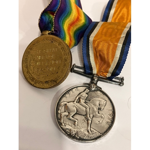 209 - Pair of WWI medals awarded to Warrant Officer 227996  H.Sewell, Royal Engineers. Complete with corre... 