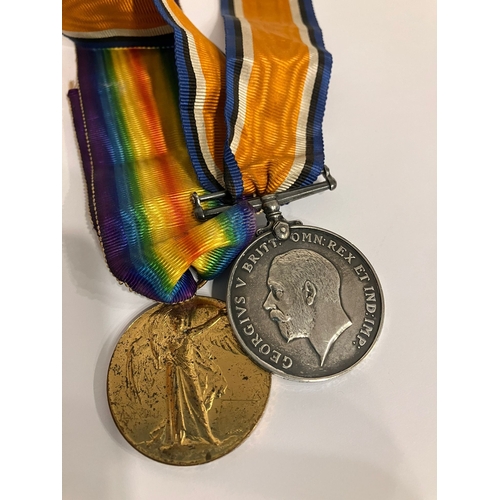 209 - Pair of WWI medals awarded to Warrant Officer 227996  H.Sewell, Royal Engineers. Complete with corre... 