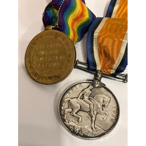 209 - Pair of WWI medals awarded to Warrant Officer 227996  H.Sewell, Royal Engineers. Complete with corre... 