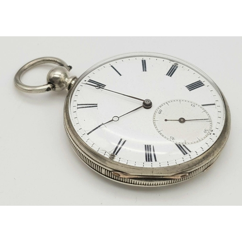 898 - A Gents Silver Key-wind Pocket Watch. In working order.