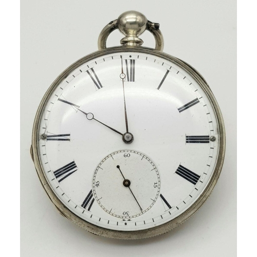 898 - A Gents Silver Key-wind Pocket Watch. In working order.