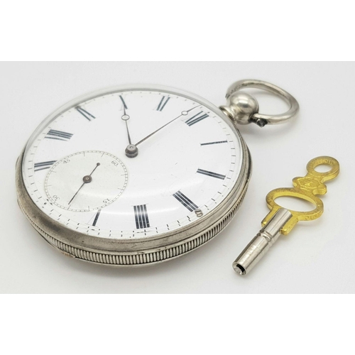 898 - A Gents Silver Key-wind Pocket Watch. In working order.