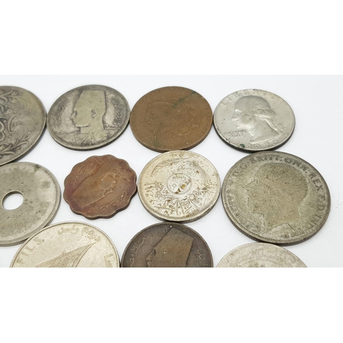 900 - A Small Collection of World Coins - a few silver.