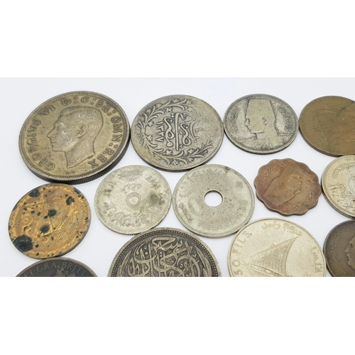 900 - A Small Collection of World Coins - a few silver.