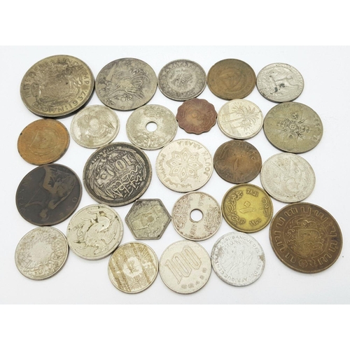 900 - A Small Collection of World Coins - a few silver.