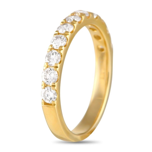 603 - A 14K Yellow Gold 0.90ct Diamond Ring.  Diamonds with a total weight of 0.90 carats illuminate the t... 