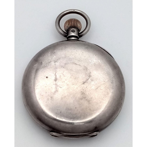 1557 - A Silver Military Presentation Hunter Pocket Watch by Stauffer & Co. Presented to Lance Corporal V.P... 