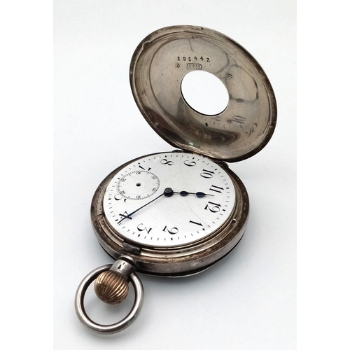 1557 - A Silver Military Presentation Hunter Pocket Watch by Stauffer & Co. Presented to Lance Corporal V.P... 