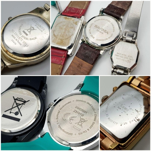 943 - A Selection of 7 quartz watches, all in working order. Ref JM35