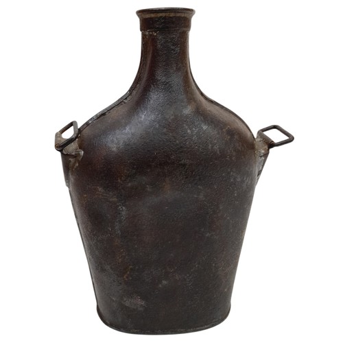 1043 - A WW1 French Miners Water Bottle. It was the miners that kept the Allied Warships running during the... 